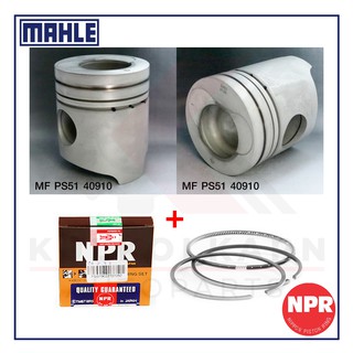 MAHLE ลูกสูบ+แหวน NPR สำหรับ MITSUBISHI TRUCK 11945cc TURBO รุ่นเครื่อง 6D24-T