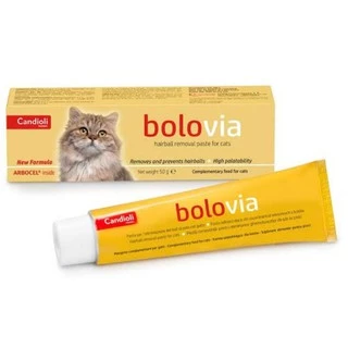 Bolovia หมดอายุ01/2028 โบโรเวีย อาหารเสริมสำหรับแมว สูตรกำจัดเส้นขน ขนาด50กรัม