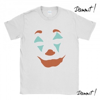 ผ้าฝ้ายคอกลมเสื้อยืด ลาย Joker Clown Face Dammit90sfrom S-4XL