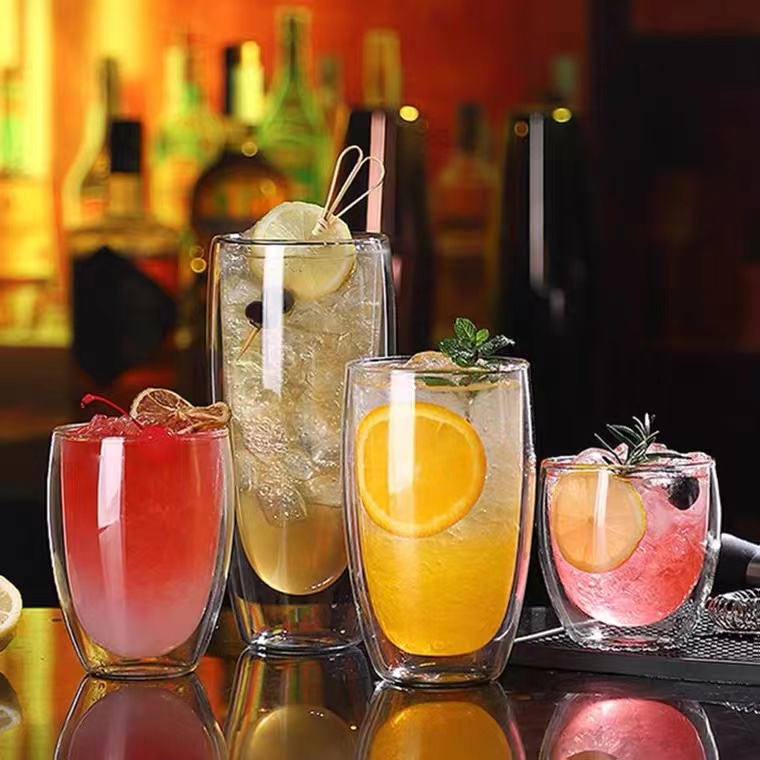 KEMORELA  แก้วสองชั้นกันร้อน Coffee Glass  ปญวิสกี้ค๊ อกเทลถ้