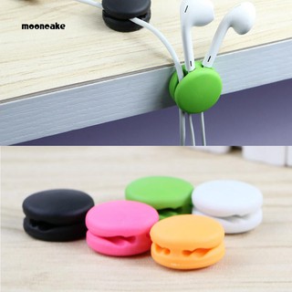 ☼Mooncake☼Self-adhesive Cable Clip Desk Organizer Wire Cord Lead USB Charger Holder Fixer