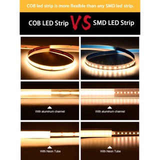 COBLEDStrip320 LEDs/M 5M/เมตร/ล็อต16.4ft ความหนาแน่นสูงเทปริบบิ้นเทปยืดหยุ่น3000-6500K RA90ไฟ Led DC12V