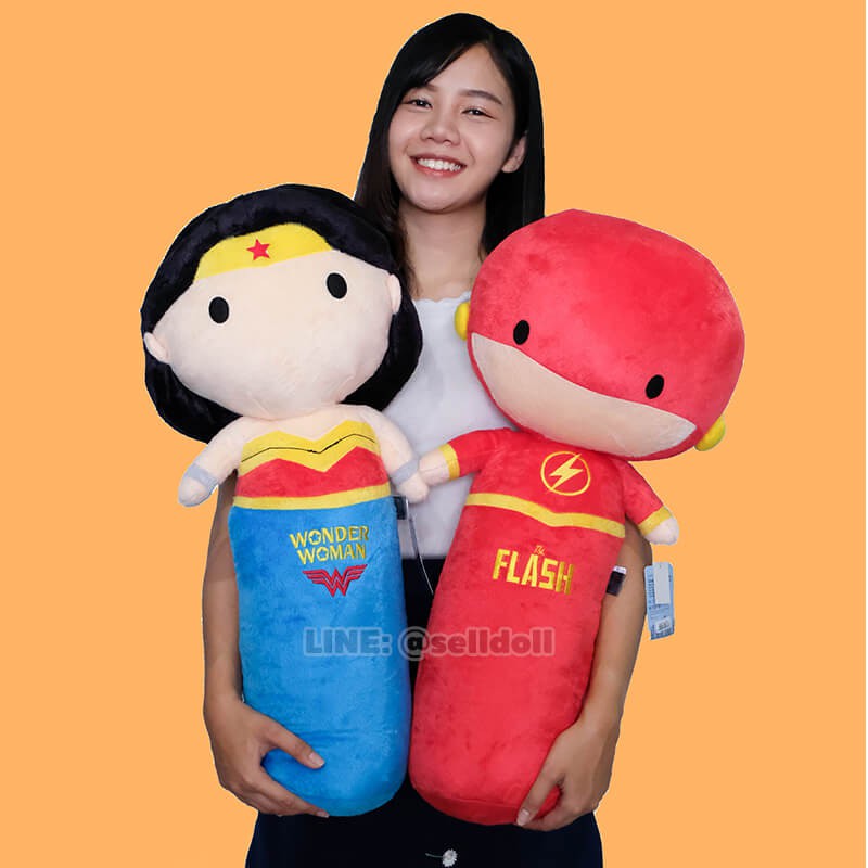 หมอนข้างตุ๊กตา Justice League ลิขสิทธิ์แท้ / หมอน แบทแมน Batman ซูเปอร์แมน Superman วันเดอร์ วูแมน Wonder Woman Flash ราคา ถูกที่สุด ดีลบีเคเค แกลเลอรีภาพที่ 4