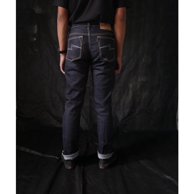RAW DENIM PANTS 13 ออนซ์ STRECH. RAW DENIM (ยืด) SLIM TAPERED