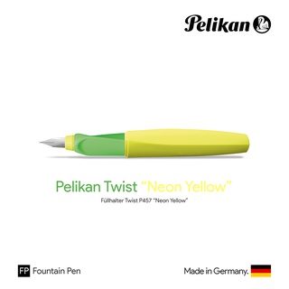 Pelikan Twist "Neon Yellow" School Fountain Pen - ปากกาหมึกซึมพีลิแกน ทวิสต์