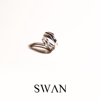 SWAN - Twist Ring Silver แหวนเงินแท้ เงินเกลี้ยง