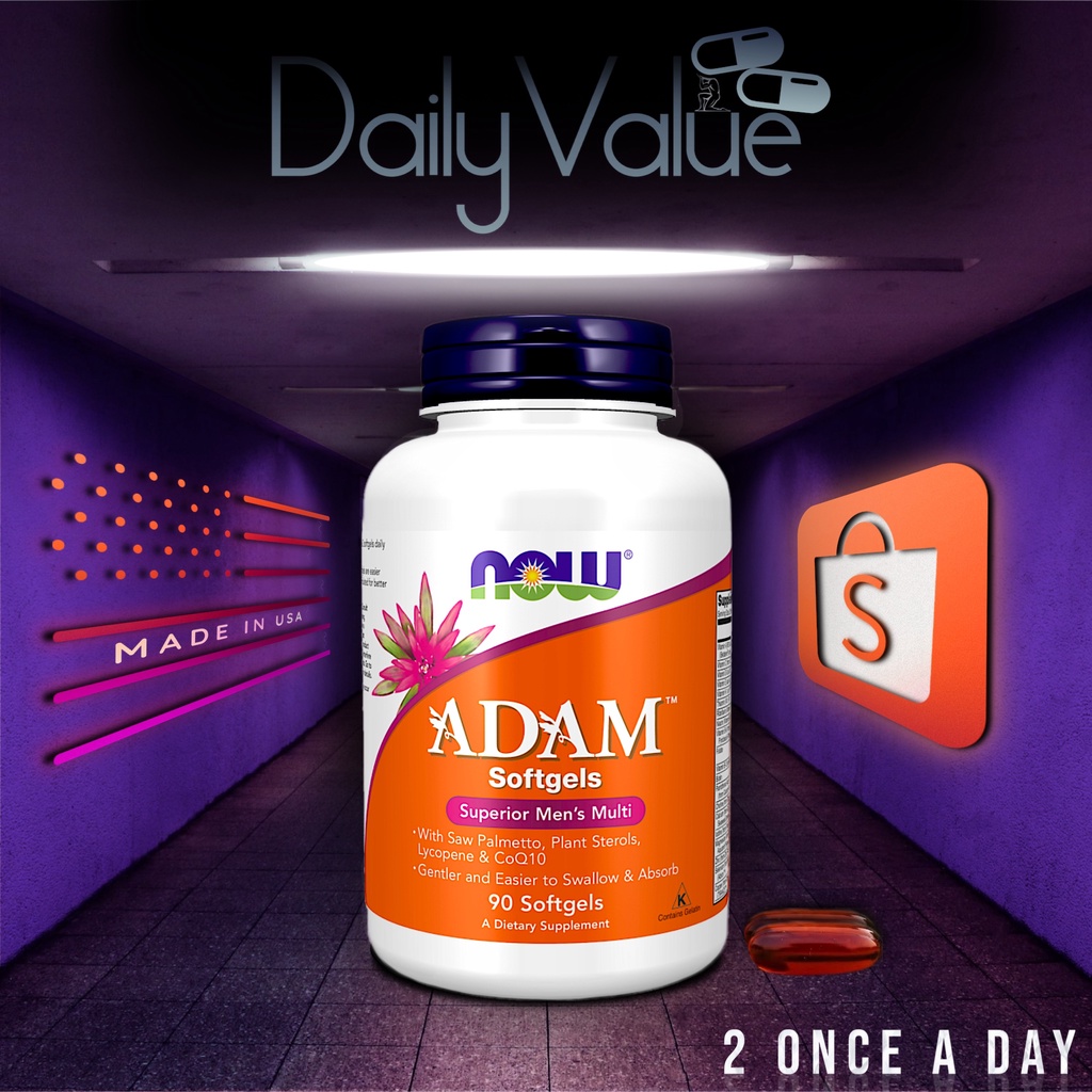 วิตามินรวมผู้ชาย / ADAM Men's Multivitamin 90 / 180 Softgels by NOW FOODS