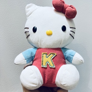 #ตุ๊กตา #เฮลโหล #คิตตี้ ผ้ายีนส์ #แต่งตัว Eikoh #Sanrio #1999 #ลิขสิทธิ์แท้ 8นิ้ว Hello Kitty สภาพสมบูรณ์ งานวินเทจ