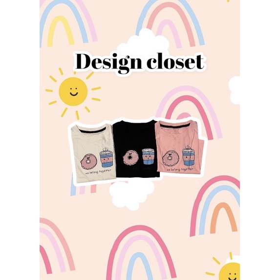 เสื้อครอป พิมพ์ลาย We belong together