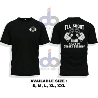 เสื้อยืดแขนสั้น พิมพ์ลาย I I SHOOT A LOT OF SNEAKY