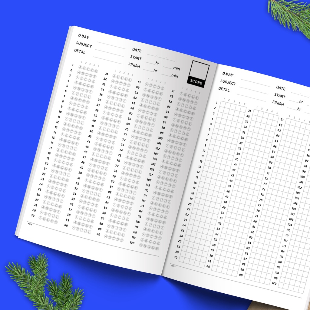 สมุดจำลองกระดาษคำตอบ ANSWER BOOK