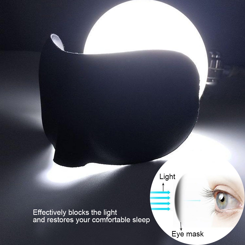 3D Sleep Eye Mask หน้ากากปิดตา 3 มิติ ผ้าปิดตา ผ้าฟองน้ํา ป้องกันดวงตา นอนหลับ เดินทาง แรเงา สําหรับผู้ชาย และผู้หญิง