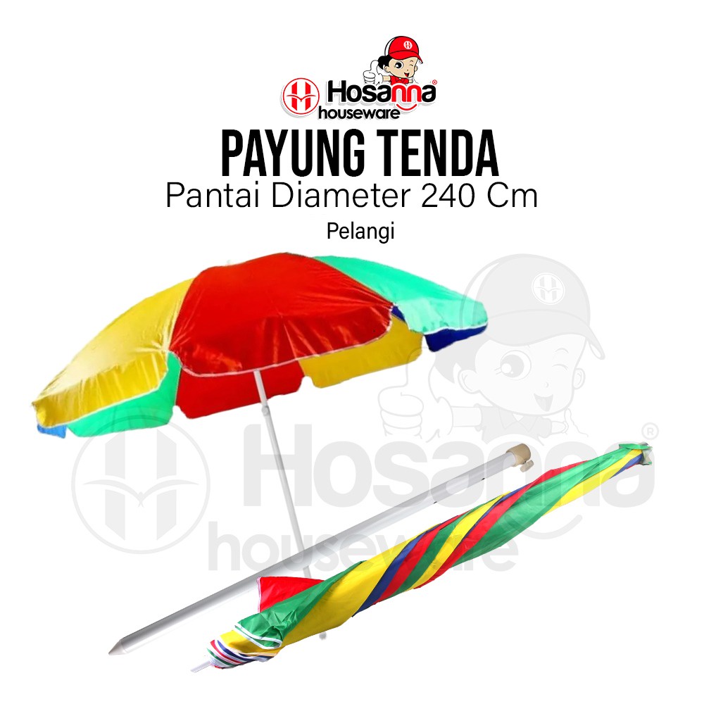 TENDA 240 CM RAINBOW BEACH TENT UMBRELLA, SALES, TRADE, GARDEN, PKL.
