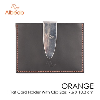 [Albedo] ORANGE FLAT CARD HOLDER WITH CLIP คลิปหนีบธนบัตร/กระเป๋าใส่บัตร/กระเป๋าสตางค์/กระเป๋าเงิน รุ่น ORANGE - OR01899