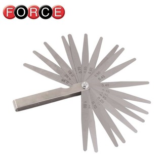 FORCE ฟิลเลอร์เกจ ปลายแหลม 20ใบ  รุ่น F131-618  metric feeler gage