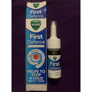 สเปรย์บรรเทาอาการหวัด Vicks First Defence Nasal Spray หยุดเชื้อโรคหวัด | 15 ML