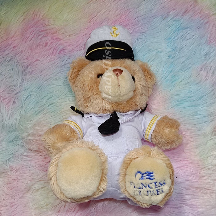 💕 ตุ๊กตา Princess 💕 ตุ๊กตาหมี เทดดี้แบร์ Princess Cruises Captain Fluffy 10" Teddy Bear ตุ๊กตา Princess