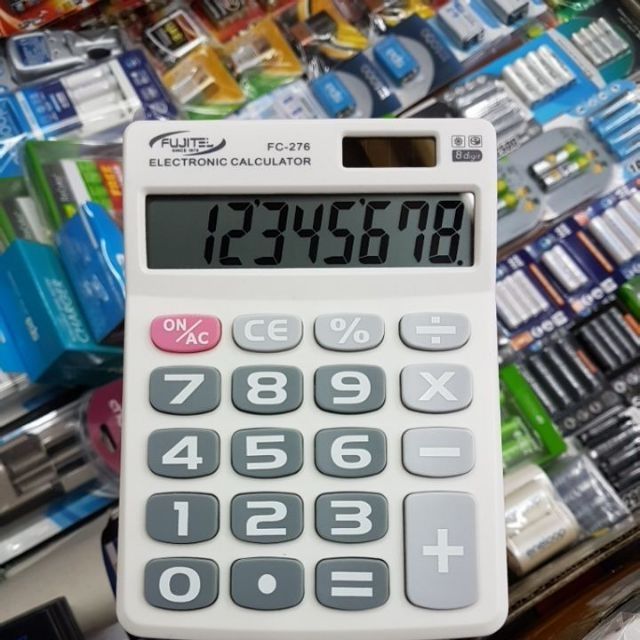เครื่องคิดเลข Fujitel Fc276 แป้นกดใหญ่ ตัวเลขใหญ่ 8หลัก