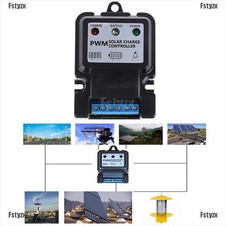 Fstyzx อุปกรณ์ควบคุมการเก็บประจุแบตเตอรี่ พลังงานแสงอาทิตย์ 6V 12V 10A 1 ชิ้น