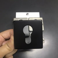 Escutcheon Box Dekkson ESCN SQ 01 Matt Black / Lock Frame