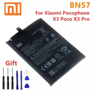 แบตเตอรี่ แท้ Xiaomi BN57 Xiaomi Pocophone X3 Poco X3 Pro ฟรี อุปกรณ์เปลี่ยนแบตเตอรี่