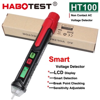 Habotest HT100 เครื่องตรวจจับ แรงดันไฟฟ้า AC  และทดสอบแรงดันไฟฟ้า Detection อัตโนมัติ  ด้วย Sensor ปากกา