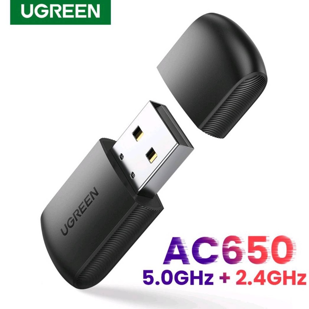 UGREEN รุ่น 20204 อะแดปเตอร์ Wifi ตัวรับสัญญาณ WiFi 650Mbps / 1300Mbps USB WiFi 2.4G / 5G Network **