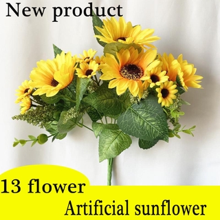 ช่อดอกทานตะวันประดิษฐ์ แบบ 13 ดอก 1 ช่อ Artificial sunflower สำหรับตกแต่งบ้าน