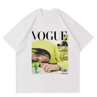 Vogue - BILLIE EILISH เสื้อยืดแขนสั้น ผ้าฝ้าย โอเวอร์ไซซ์ สไตล์วินเทจ สําหรับผู้ชาย ผู้หญิง 30s 24s Cool Og