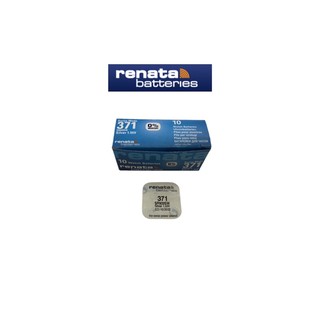 ถ่านกระดุม ถ่านนาฬิกา Renata 371 (SR920SW) Watch Batteries Silver Oxide 1.55V ถ่านสวิส แพคกิ้งเม็ดเดี่ยว ของเเท้