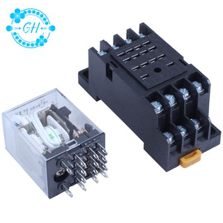 รีเลย์ Dc 24 V Coil Volt 4pdt 14 Pin Hh 54p