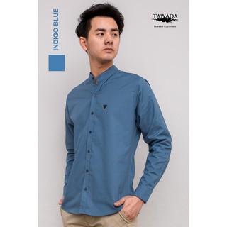 [ลด130฿โค้ดSEPIING38] TAWADA เสื้อเชิ้ตแขนยาว รหัสT024 INDIGO BLUE MANDARIN