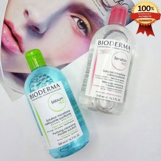 (ของแท้/พร้อมส่ง) Bioderma Crealine /Sebium H2O Make-up Removing Micelle Solution 500ml.