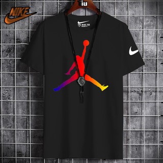 เสื้อเชิ้ต Nike Air Jordan Tshirtt สําหรับผู้ชายพิมพ์เสื้อผู้ชายสั้นจอร์แดนผู้ชายสีขาว QLjF FCk