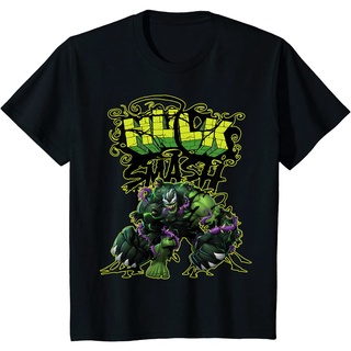 เสื้อยืด ผ้าฝ้ายแท้ ระบายอากาศได้ดี พิมพ์ลาย Marvel Spider-Man Maximum Venom Hulk Smash คุณภาพสูง