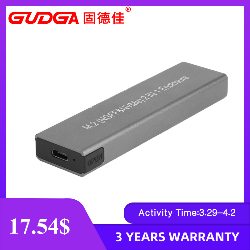 M2 SSD กรณี NVME Enclosure M.2 USB Type C 3.1 SSD Adapter สำหรับ Dual NVME  PCIE NGFF SATA M/B Key Case 2230/2242/2260/22 | Shopee Thailand