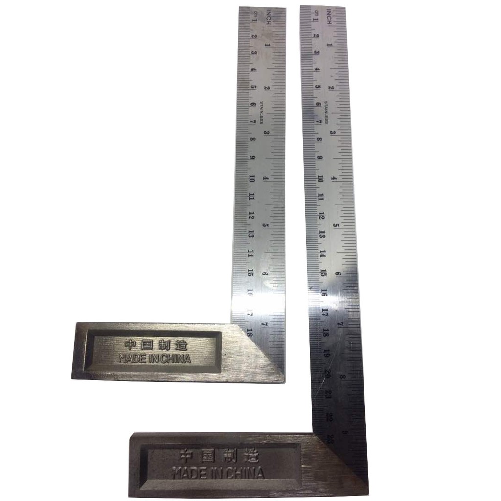 Length Stainless Steel L-Square Angle Ruler Pembaris Besi Angle 10" 8"