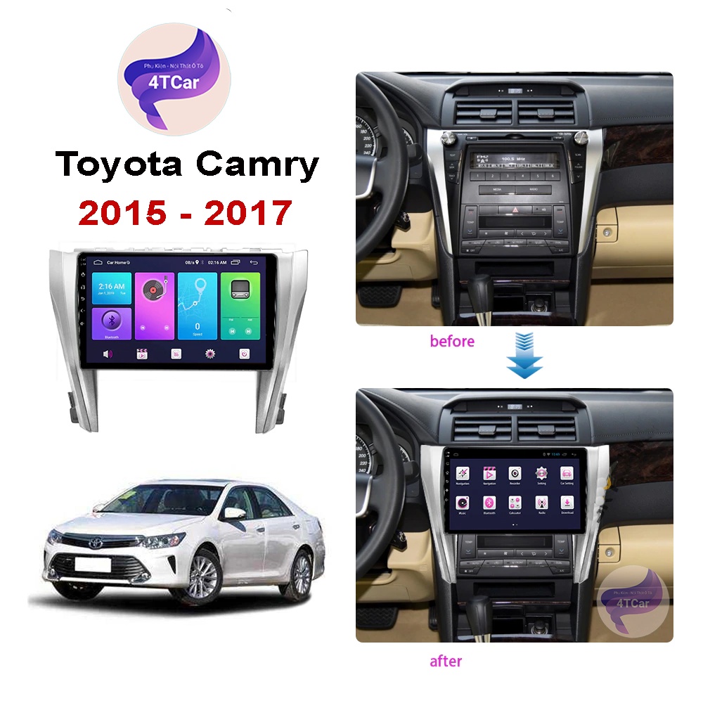 Toyota Camry 2015-2017 การบํารุงรักษา 10 นิ ้ วพร ้ อมหน ้ าจอ android