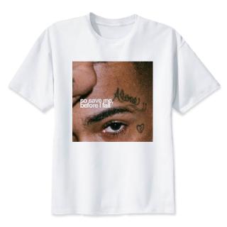 ผ้าฝ้ายแท้Xxxtentacion เสื้อยืดแขนสั้น พิมพ์ลาย 3D สีขาว แฟชั่นฤดูร้อน สําหรับผู้ชาย 2 ชิ้นS-4XL