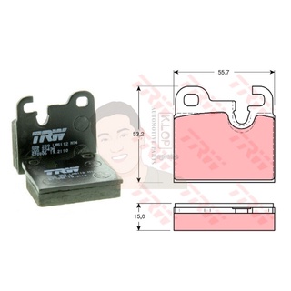 GDB259 ผ้าเบรค-หลัง(TRW) (เนื้อผ้า COTEC) BMW 633i (E24)