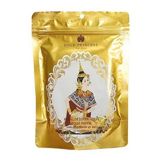 Gold Princess Royal Detoxification Foot Patch แผ่นมาส์ก/ดีท๊อกซ์เท้า 1ซองบรรจุ 10 ชิ้น