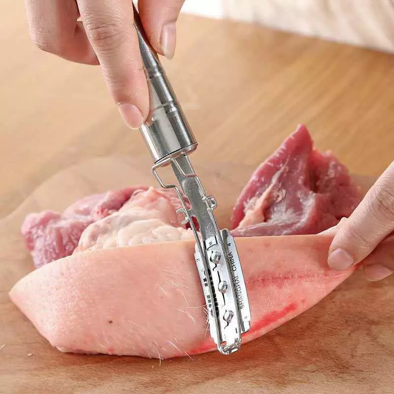 ที่ขูดขนหมู🐖มีดโกนขนหมู(ฟรีใบมีด10ชิ้น) ZB08285 ที่โกนขนหมู สแตนเลส🐖พร้อมส่ง