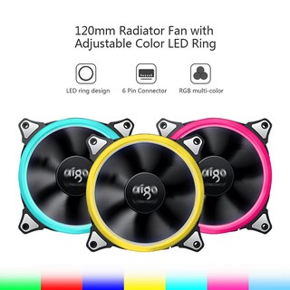 Aigo RGB Fan 120mm Pack 5pcs (ชุด 5ตัว จัดส่งในไทย รับประกัน 1ปี)