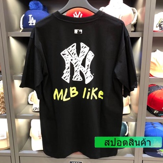 เกาหลี MLB แขนสั้นหญิงชอบคู่เล่นชาย   ฤดูร้อนใหม่ NY Yan Yan ทีมเสื้อยืด LA ครึ่งแขนของแท้