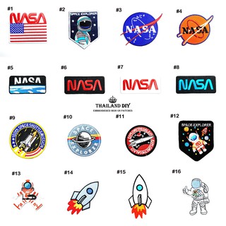 ตัวรีดนักบินอวกาศ ชุดนักบิน NASA ต่างดาว จรวด ยานอวกาศ Space Astronaut Patch wop งานปัก ตัวรีดติดเสื้อ ตัวรีด อาร์ม เท่ๆ