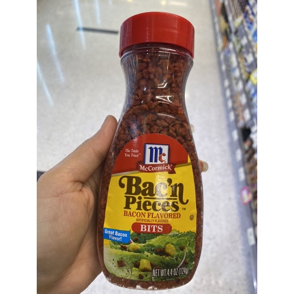 แป้งถั่วเหลืองอบกรอบ กลิ่นเบคอน ตรา แม็คคอร์มิค 124 G. Bac’n Pieces Bacon Flavoured Bits ( McCormick