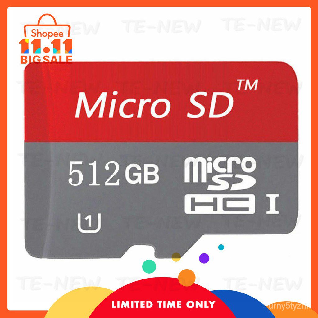 relaxMicro memory SD card 128GB256GB512GB Class 10 with Adaptor (Red ...