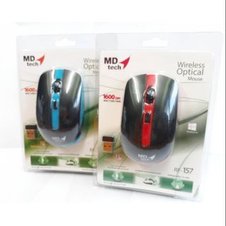 [ ใส่ OFFI198 ลด15%] เมาส์ไร้สาย MD-Tech Wireless Optical Mouse RF-157 USB