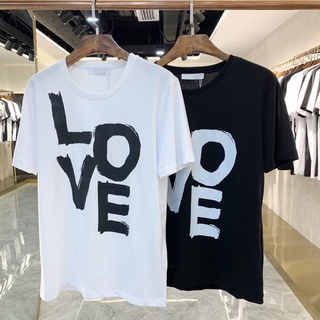 ใหม่ เสื้อยืดคอกลม แขนสั้น พิมพ์ลายคําว่า LOVE สําหรับผู้ชาย 2022