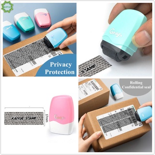 Cod Qipin 1pcs DIY Black Identity Theft Protection Privacy Roller Stamp Guard Confidential Data